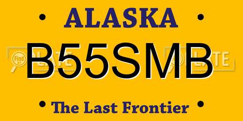 B55SMB Alaska License Plate