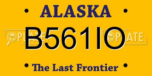 B561IO Alaska License Plate