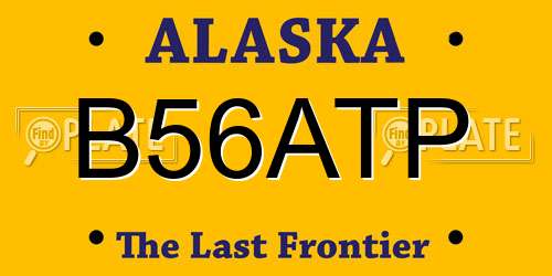 B56ATP Alaska License Plate