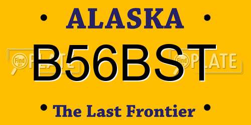 B56BST Alaska License Plate
