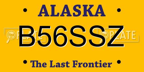 B56SSZ Alaska License Plate