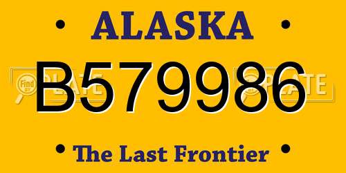B579986 Alaska License Plate