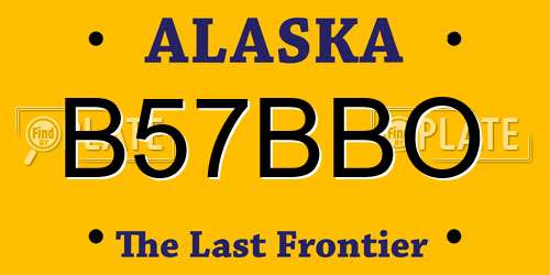 B57BBO Alaska License Plate