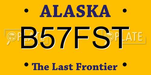 B57FST Alaska License Plate