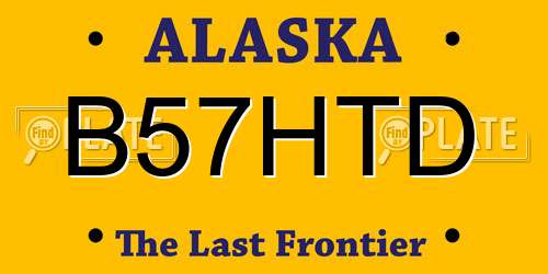 B57HTD Alaska License Plate