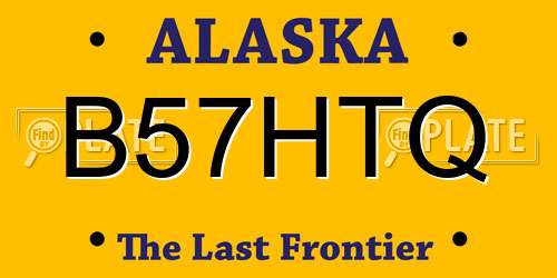 B57HTQ Alaska License Plate