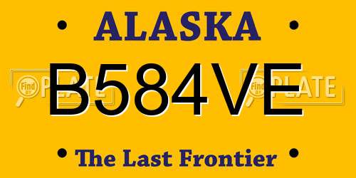 B584VE Alaska License Plate