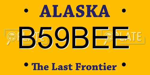 B59BEE Alaska License Plate