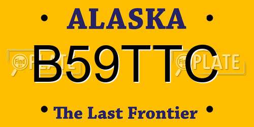 B59TTC Alaska License Plate