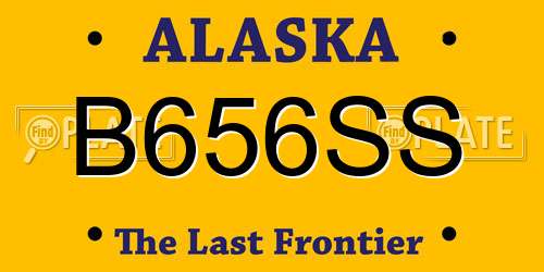 B656SS Alaska License Plate