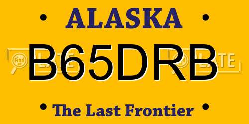 B65DRB Alaska License Plate