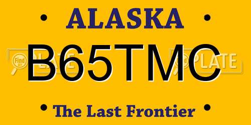 B65TMC Alaska License Plate