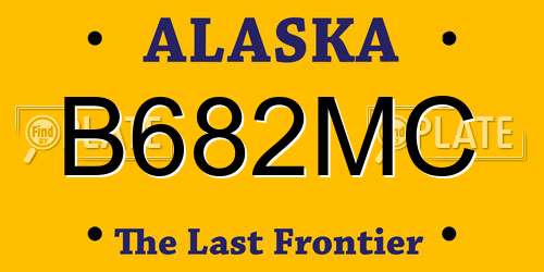 B682MC Alaska License Plate