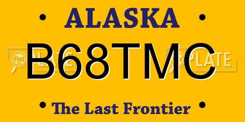 B68TMC Alaska License Plate