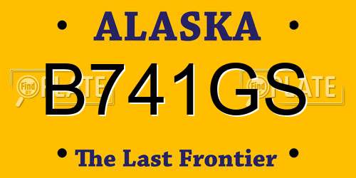 B741GS Alaska License Plate