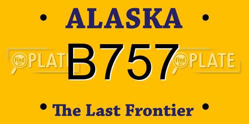 B757 Alaska License Plate