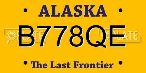 B778QE Alaska License Plate
