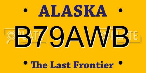 B79AWB Alaska License Plate