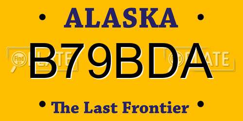 B79BDA Alaska License Plate