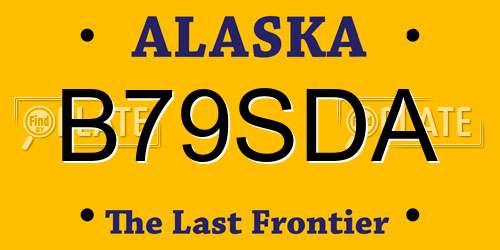 B79SDA Alaska License Plate