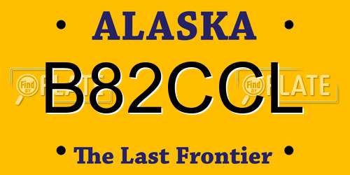 B82CCL Alaska License Plate
