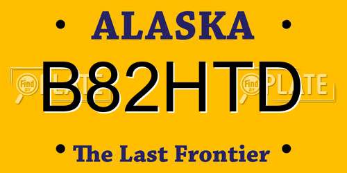 B82HTD Alaska License Plate