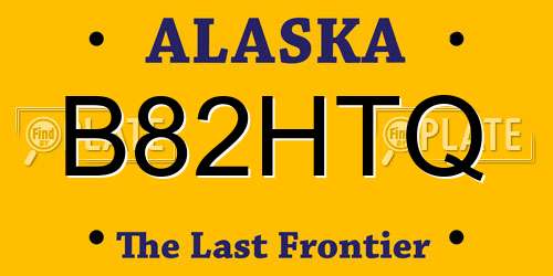B82HTQ Alaska License Plate