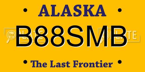 B88SMB Alaska License Plate