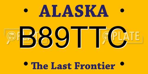 B89TTC Alaska License Plate