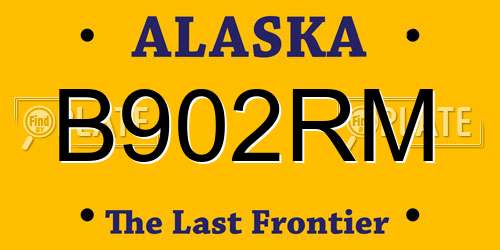 B902RM Alaska License Plate