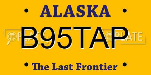 B95TAP Alaska License Plate