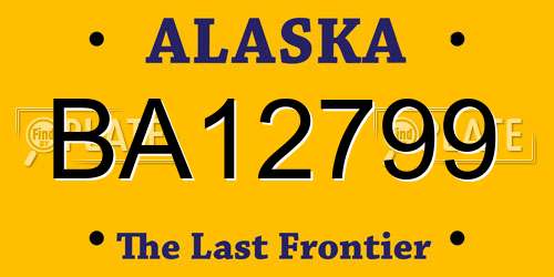BA12799 Alaska License Plate