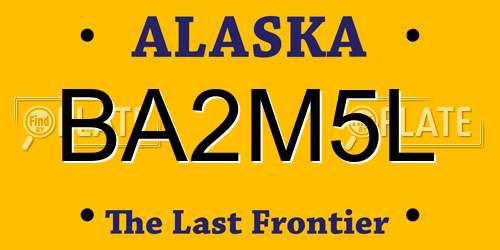 BA2M5L Alaska License Plate