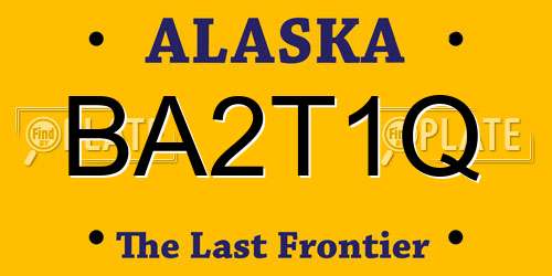 BA2T1Q Alaska License Plate