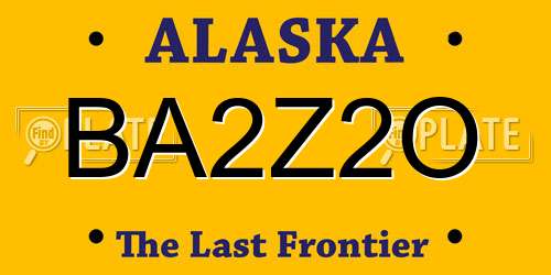 BA2Z2O Alaska License Plate
