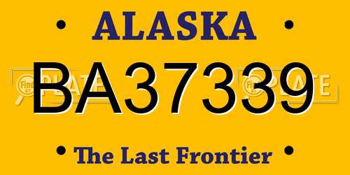 BA37339 Alaska License Plate