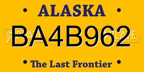 BA4B962 Alaska License Plate