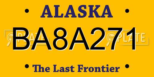 BA8A271 Alaska License Plate