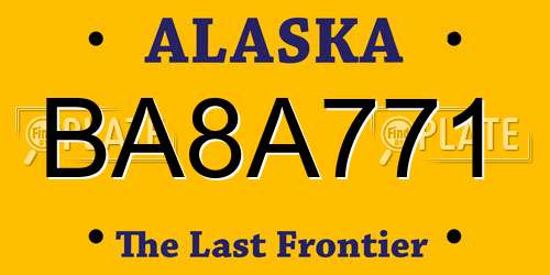 BA8A771 Alaska License Plate
