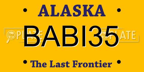 BABI35 Alaska License Plate