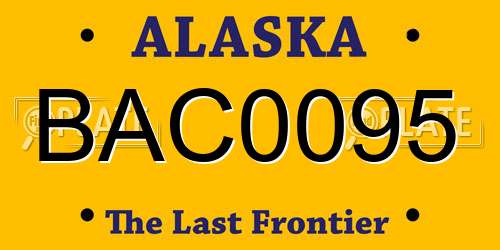 BAC0095 Alaska License Plate