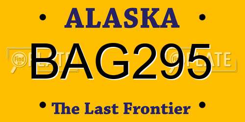 BAG295 Alaska License Plate