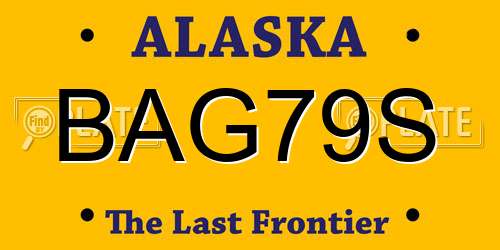 BAG79S Alaska License Plate