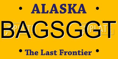BAGSGGT Alaska License Plate