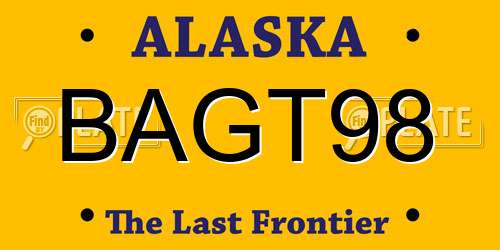 BAGT98 Alaska License Plate