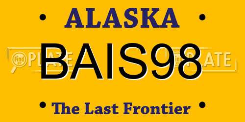 BAIS98 Alaska License Plate