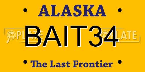 BAIT34 Alaska License Plate