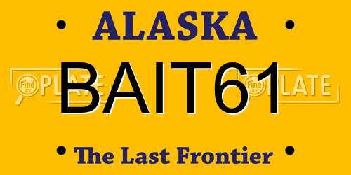 BAIT61 Alaska License Plate