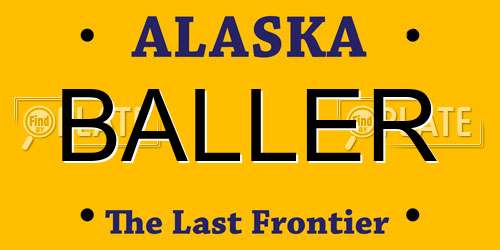 BALLER Alaska License Plate
