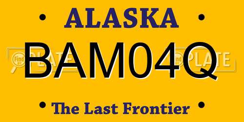 BAM04Q Alaska License Plate